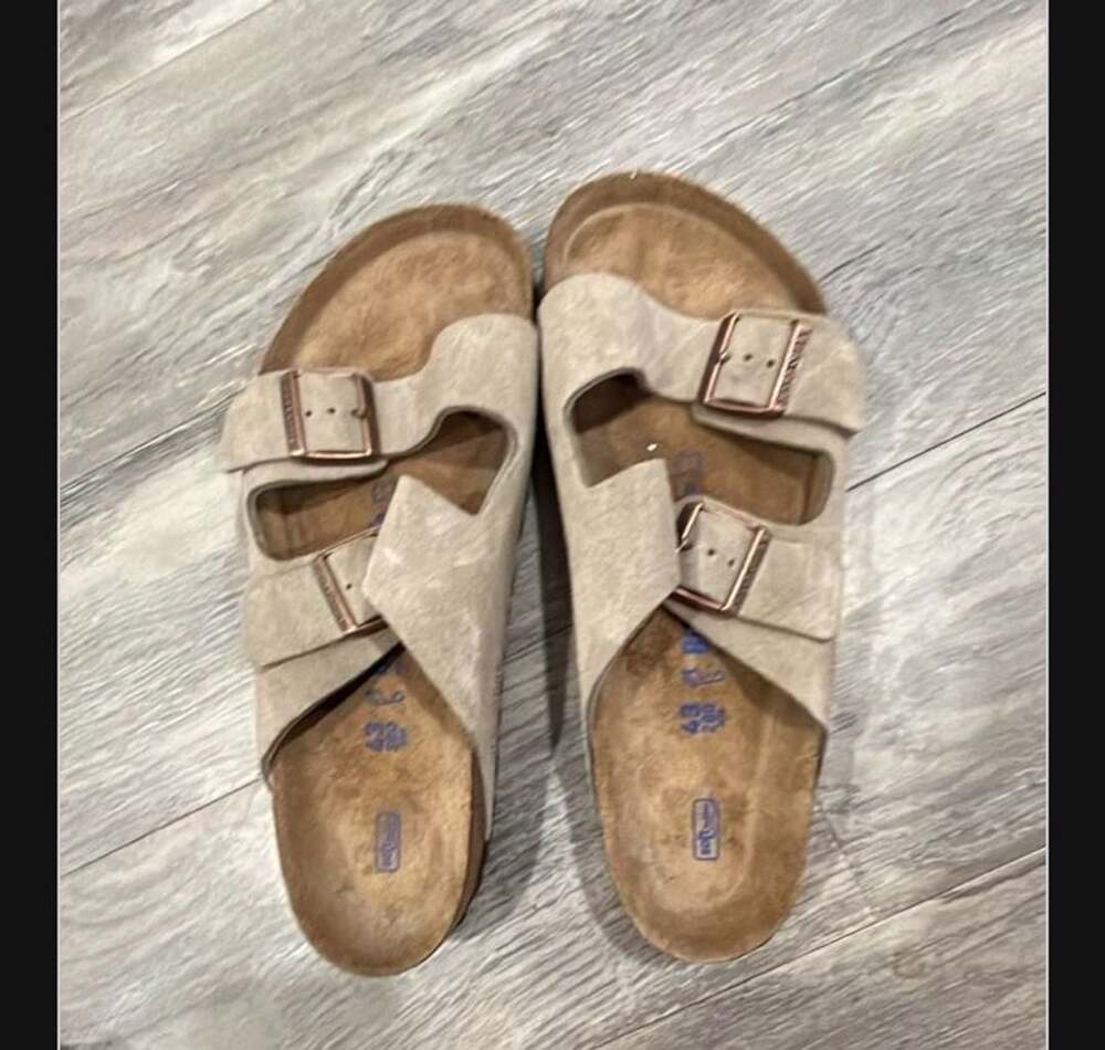 Birkenstock Arizona Soft Footbed Size 43 Taupe Suede Sandals